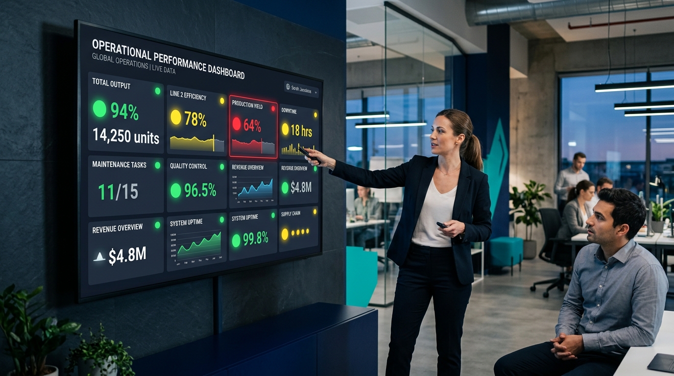 Codlan KPI Traffic Light Dashboard Mockup